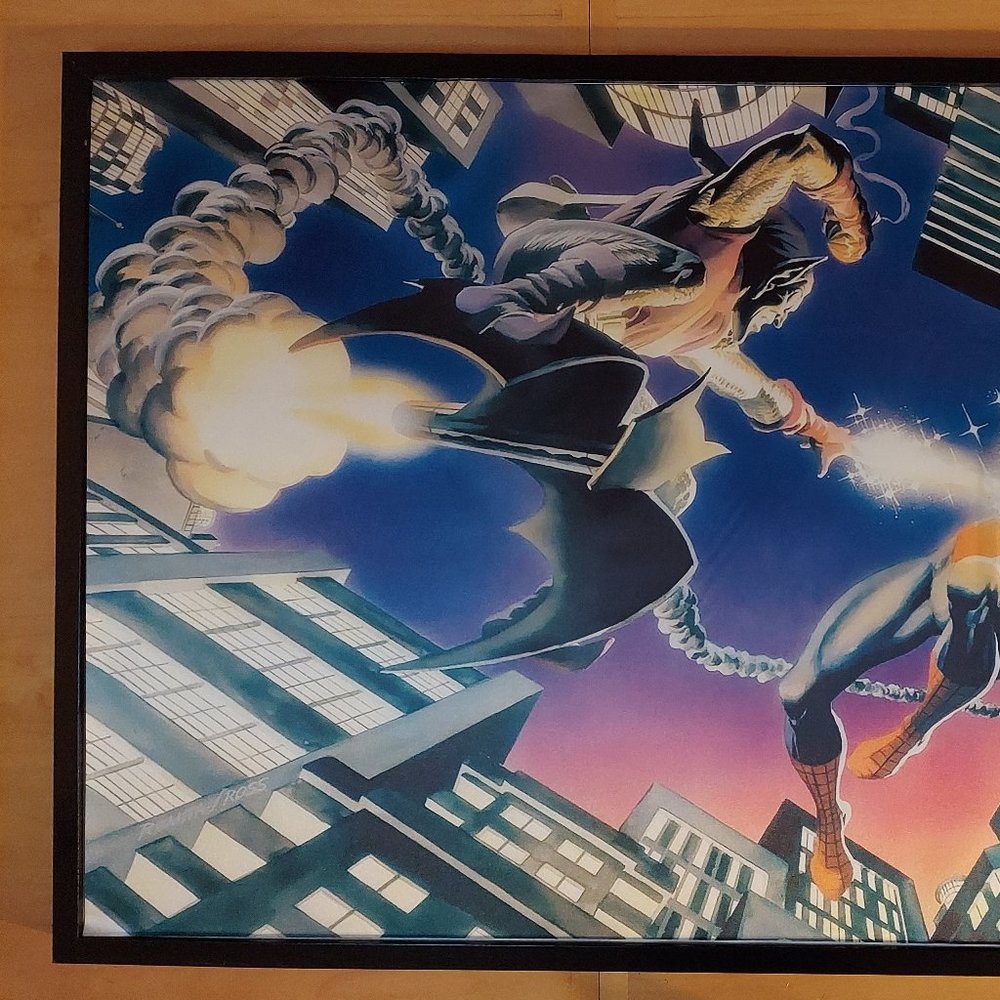 Alex Ross Spider--man vs Green Goblin Silk canvas Fabric Poster 24" x 36" approx